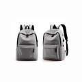 2020 simple gray school backpack high quality OEM college bag